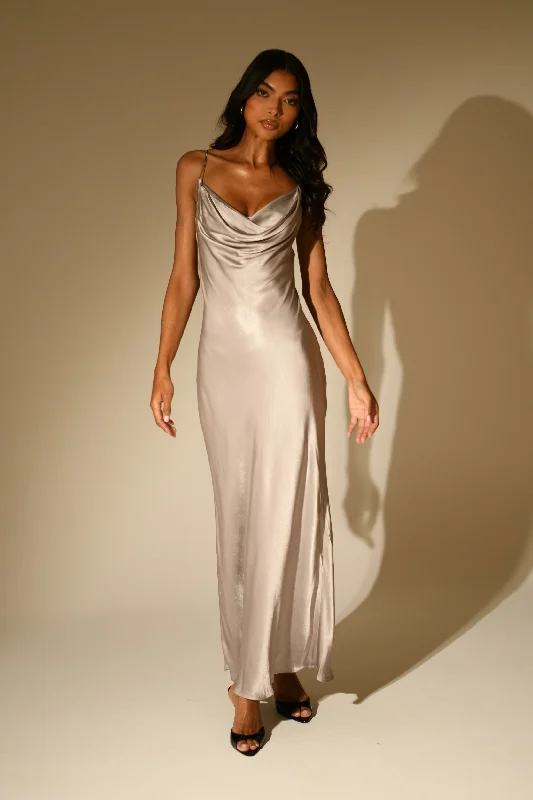 Kalani Chain Maxi Dress - Silver