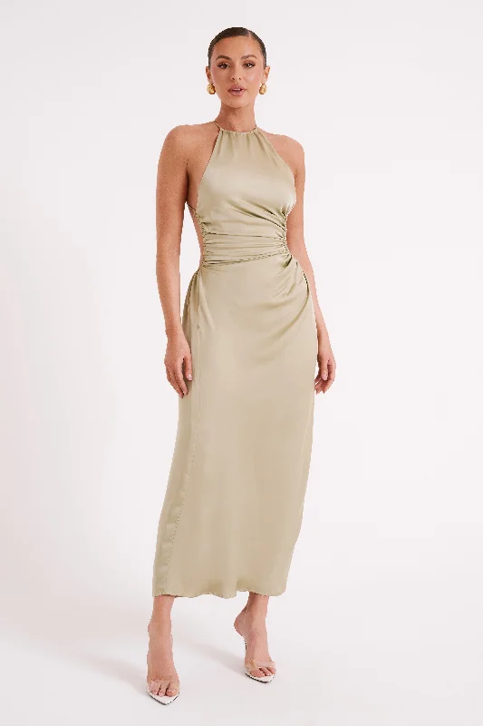 Rosalina Cut Out Maxi Dress - Sage