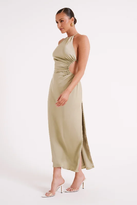 Rosalina Cut Out Maxi Dress - Sage